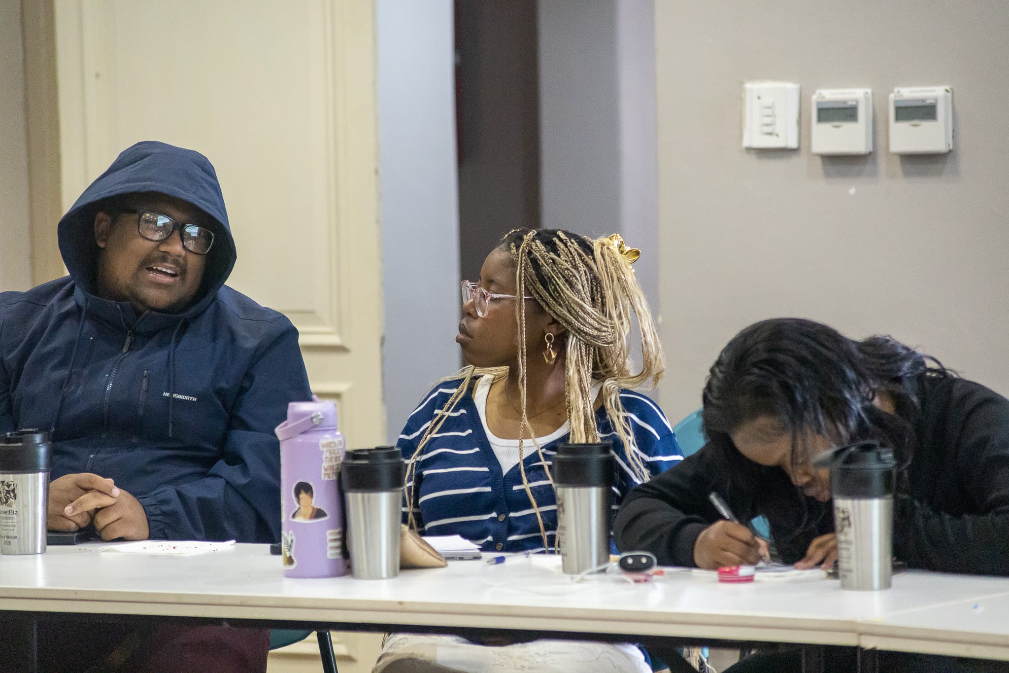 Nelsons engaged in classroom workshop session