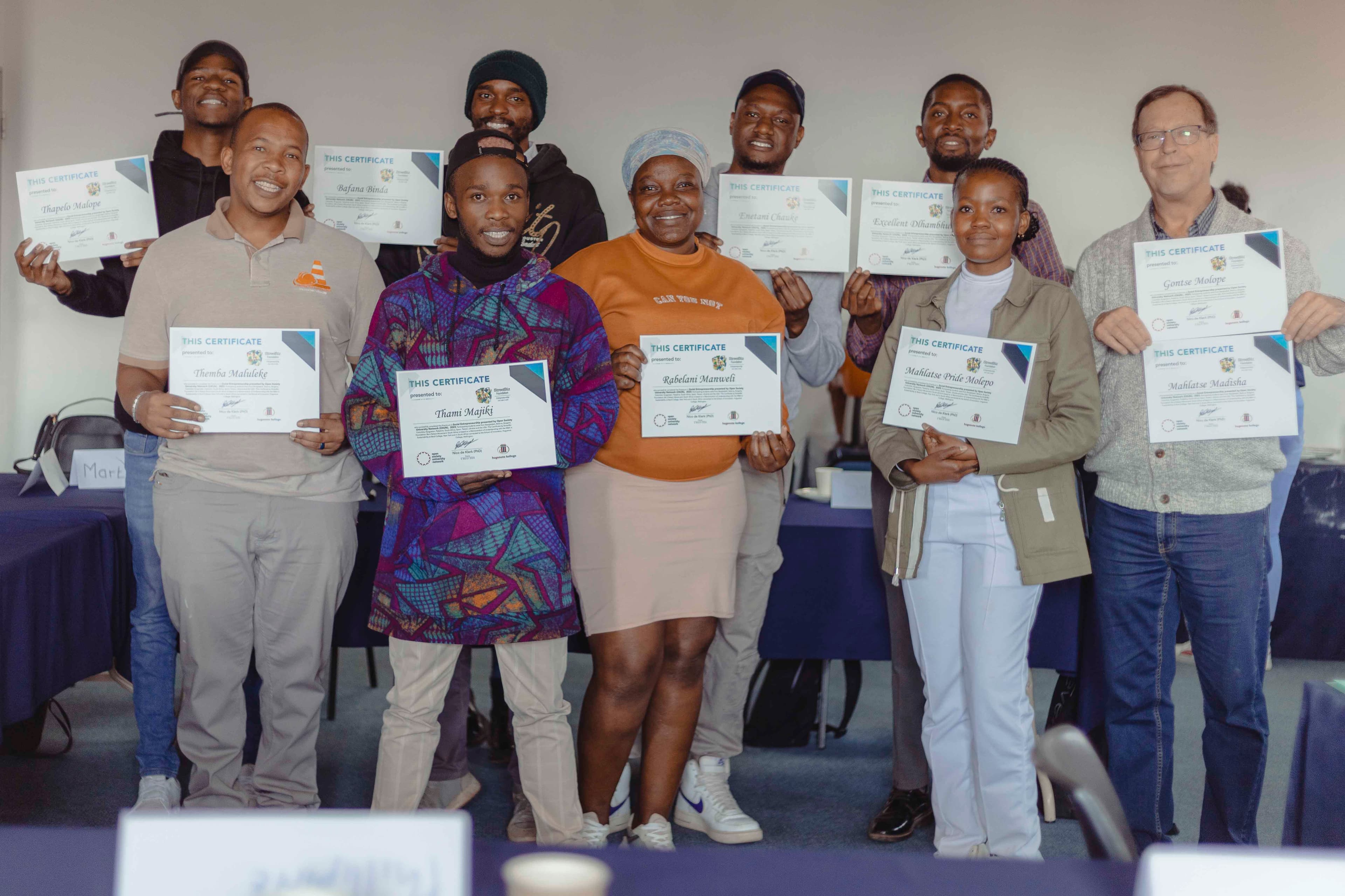 Social Entrepreneurship course Certificates received by Nelsons